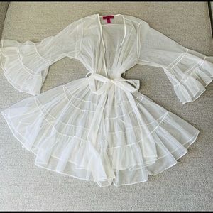 Betsey Johnson Sheer tulle Wrap Robe